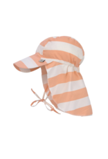 Lassig Lassig Sun Protection Flap Hat Block Stripes Milky/Peach