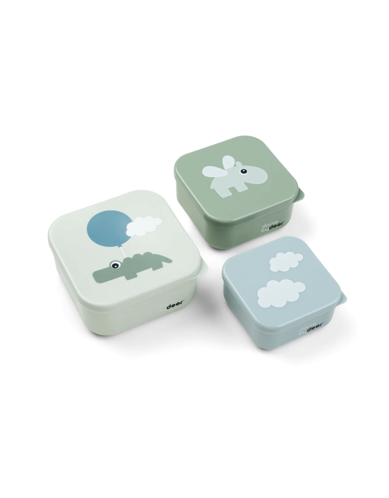 Done by Deer Done by Deer Snack box set 2pcs Happy Clouds Green