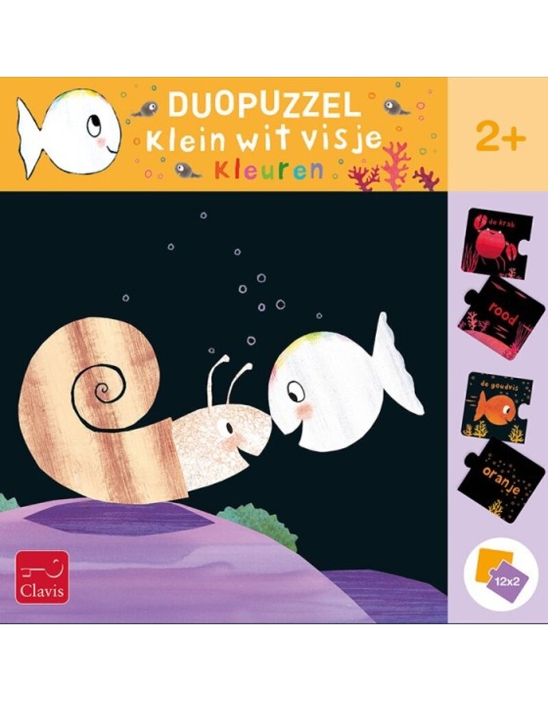 Clavis Clavis Duo puzzel Klein wit visje Tellen