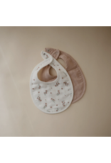 Mushie Mushie Muslin Bib 2 pack - Blush/Pink Floral