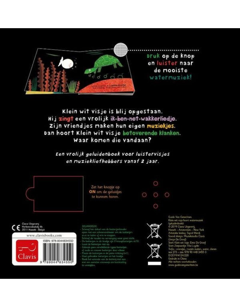 Clavis Clavis Geluidenboek "Klein wit visje hoort watermuziek"