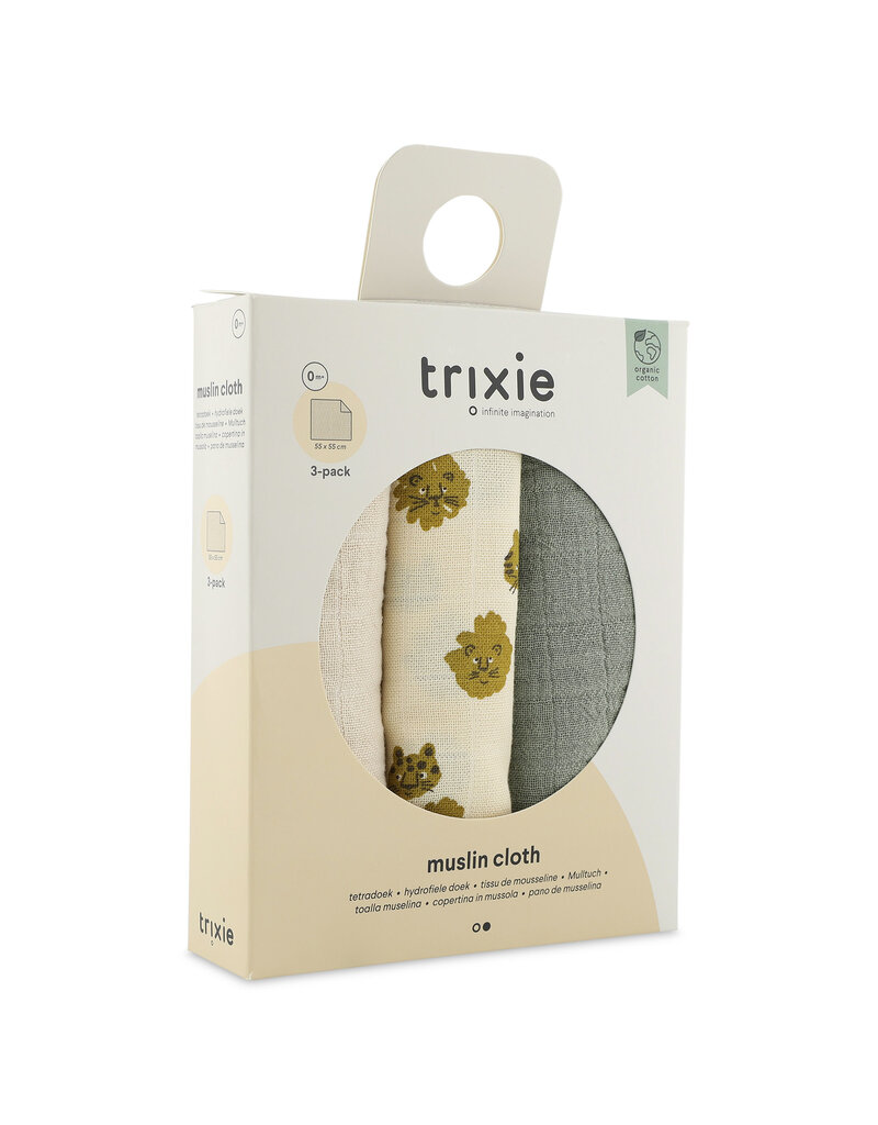 Trixie Trixie Tetradoeken 3-pack mix  Lucky Leopard 55x55cm