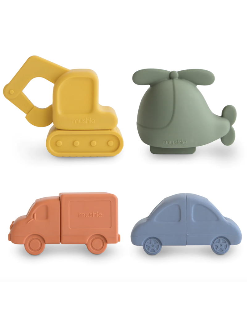 Mushie Mushie Badspeeltjes vehicles mold free