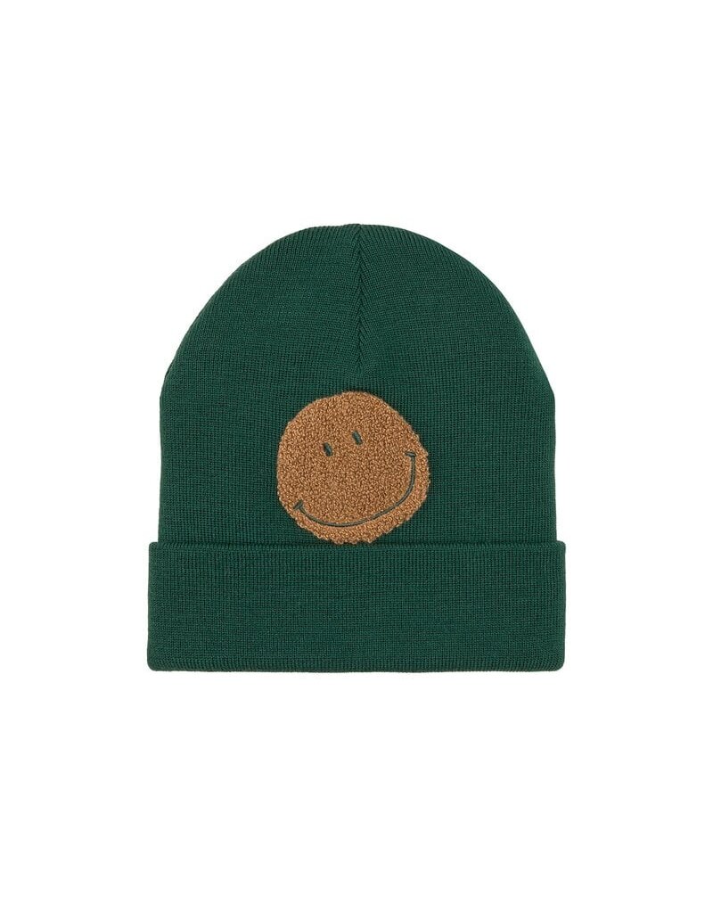 Lassig Lassig merino beanie little gang smile ocean green 1-3 years