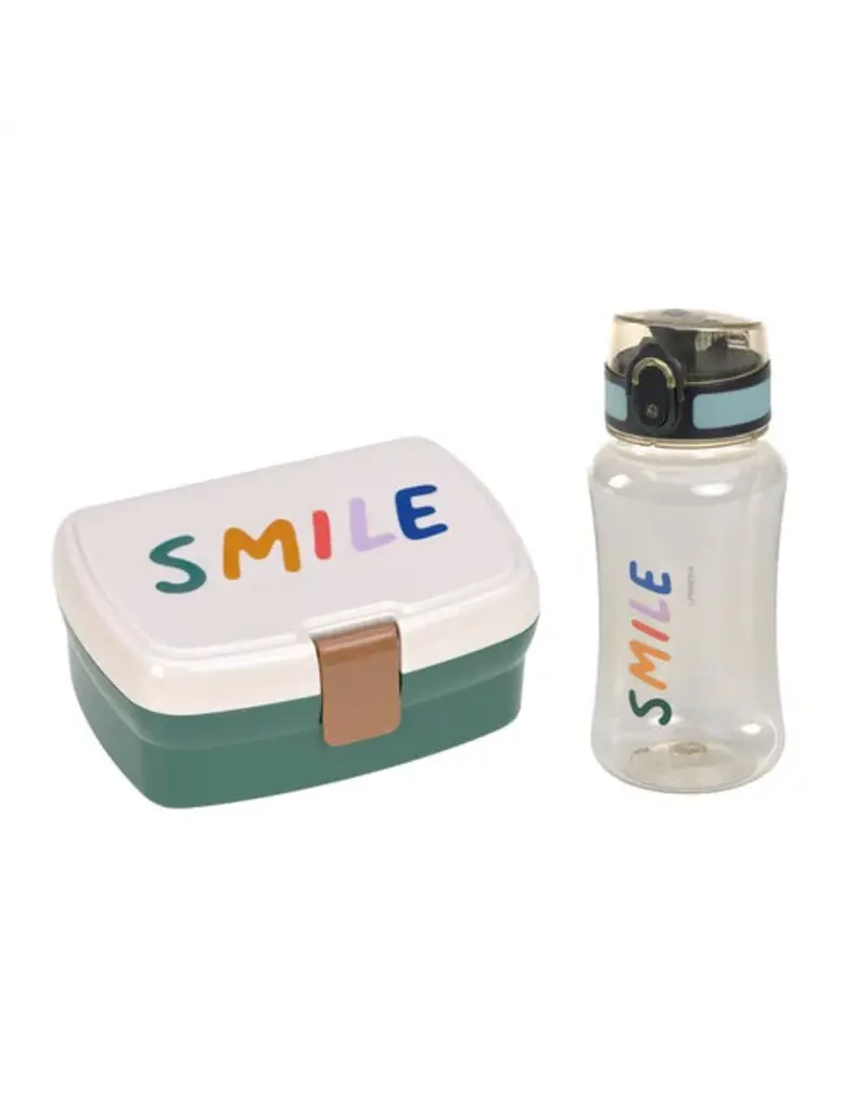 Lassig Lassig lunch set little gang smile milky/ocean green