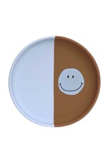 Lassig Lassig Silicone Plate Happy Rascals Smile sky blue