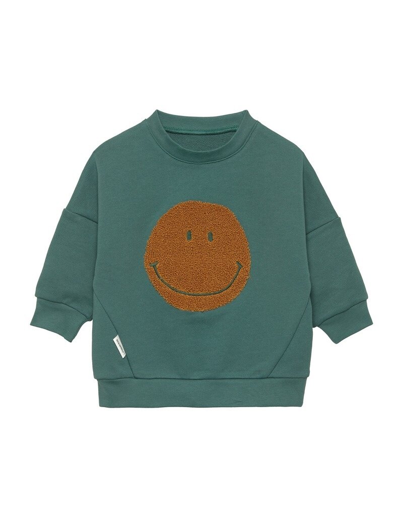 Lassig Lassig sweater GOTS Little Gang Smile Ocean green