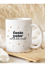 Minimou Minimou Coffeemug "Beste peter van de hele wereld " Golden Stars