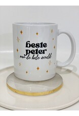 Minimou Minimou Coffeemug "Beste peter van de hele wereld " Golden Stars