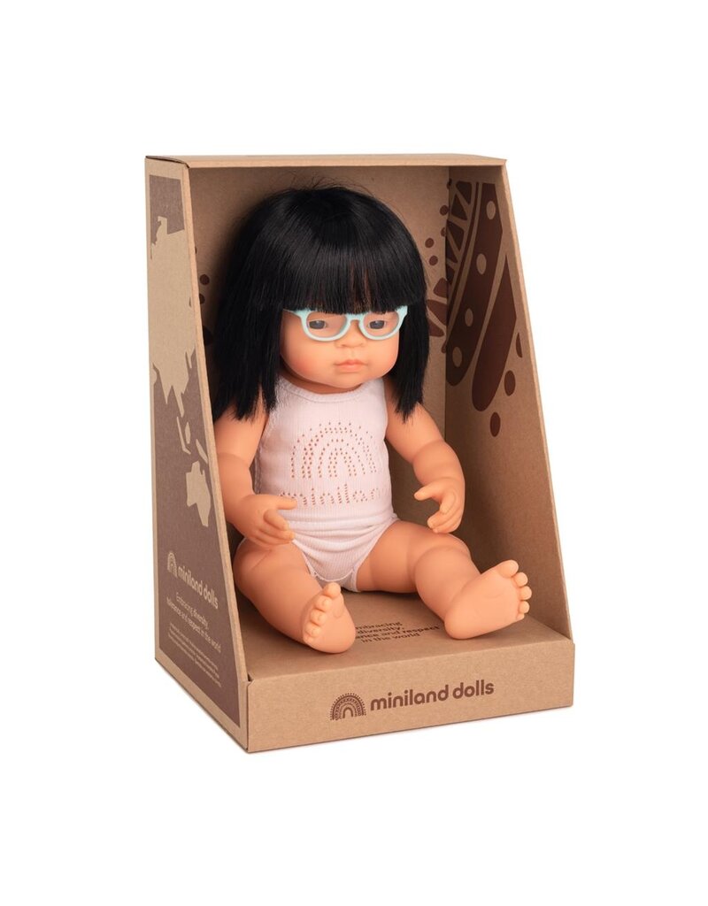 Miniland Miniland pop Aziatisch meisje met bril