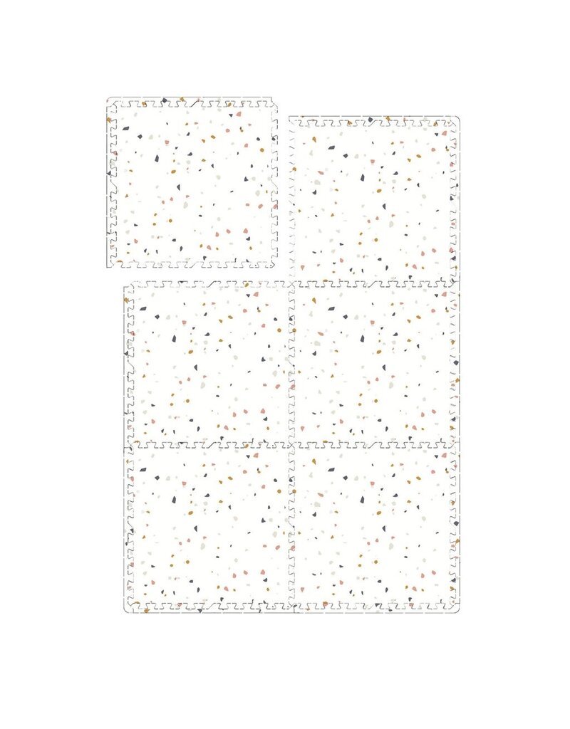 Evibell Evibell Puzzel Speelmat  Terrazzo Cream 120 x 180cm