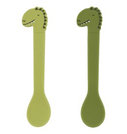 Trixie Trixie Siliconen lepel 2-pack Mr. Dino