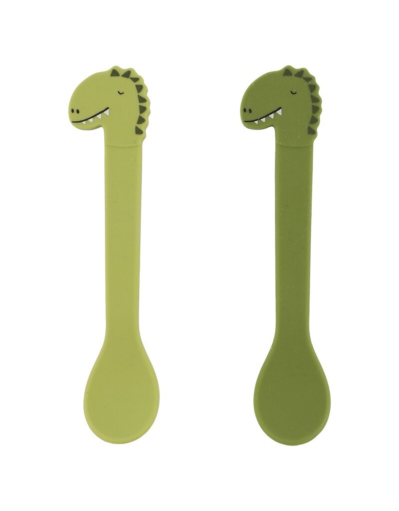 Trixie Trixie Siliconen lepel 2-pack Mr. Dino