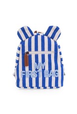 Childhome Childhome My First Bag rugzakje Stripes Electric Blue/Light Blue