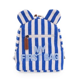 Childhome Childhome My First Bag rugzakje Stripes Electric Blue/Light Blue