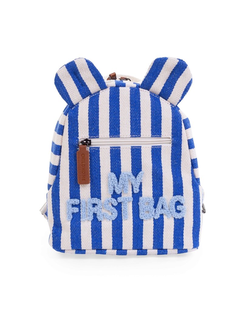 Childhome Childhome My First Bag rugzakje Stripes Electric Blue/Light Blue