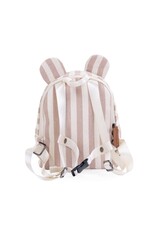 Childhome Childhome My First Bag rugzakje Stripes Nude/Terracotta