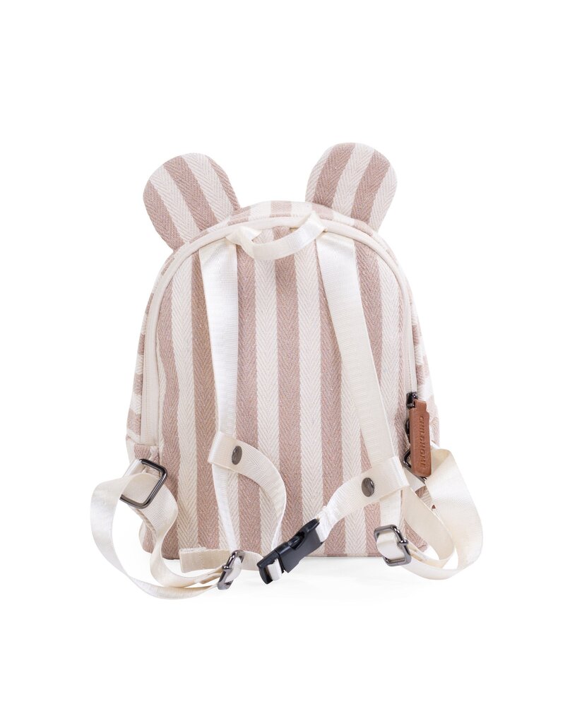 Childhome Childhome My First Bag rugzakje Stripes Nude/Terracotta