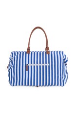 Childhome Childhome Mommy Bag Stripes Electric Blue/Light Blue