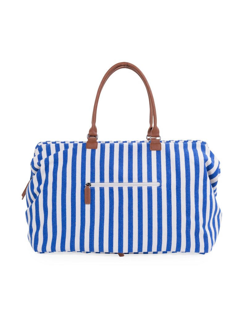 Childhome Childhome Mommy Bag Stripes Electric Blue/Light Blue