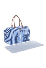 Childhome Childhome Mommy Bag Stripes Electric Blue/Light Blue