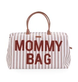 Childhome Childhome Mommy Bag Stripes Nude/Terracotta