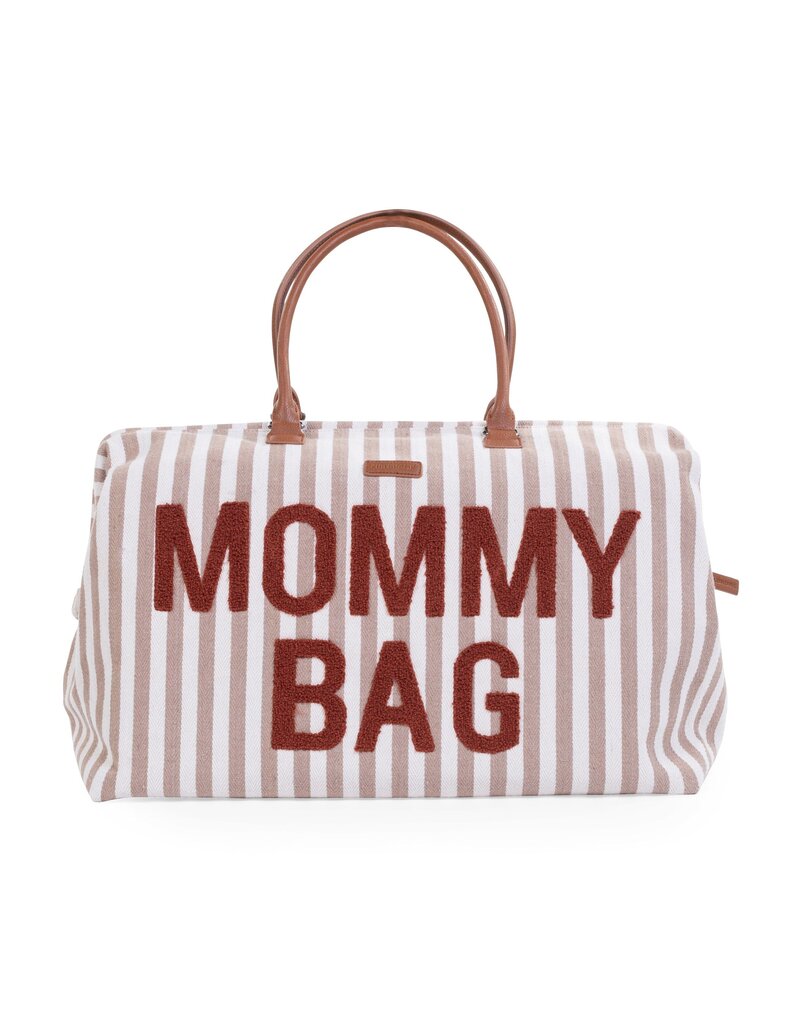 Childhome Childhome Mommy Bag Stripes Nude/Terracotta