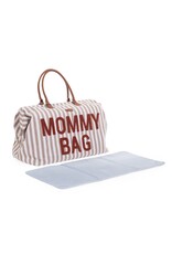 Childhome Childhome Mommy Bag Stripes Nude/Terracotta