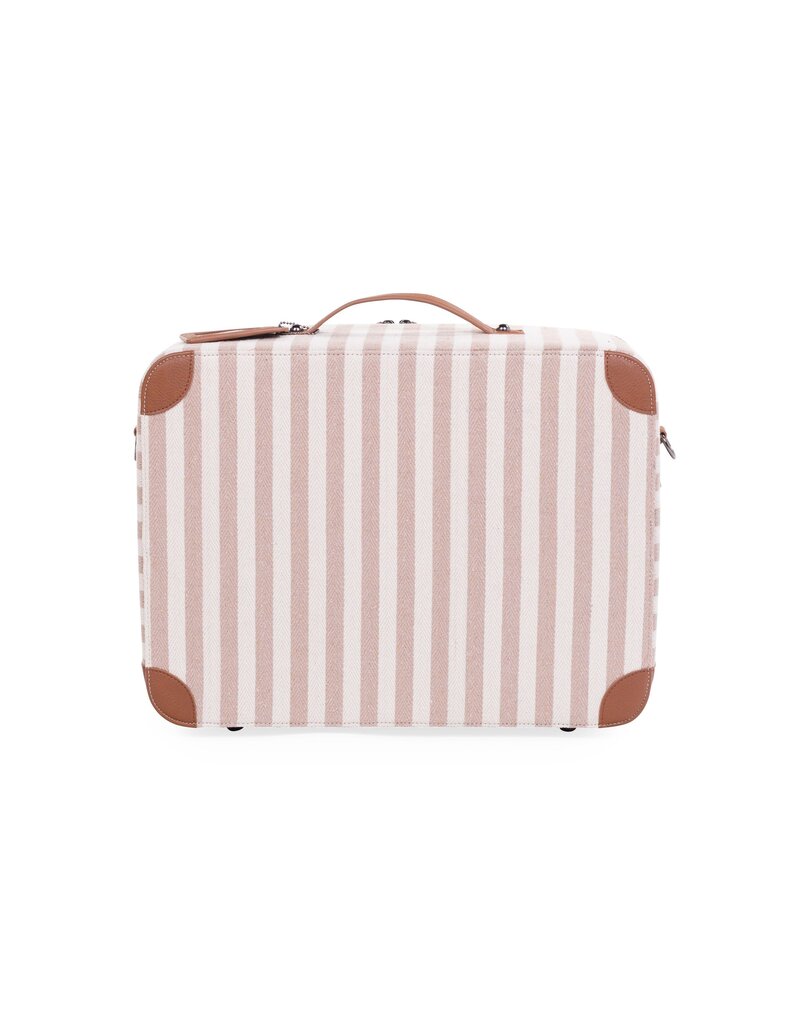 Childhome Childhome Mini Traveller Valise Rayures Beige