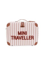 Childhome Childhome Mini Traveller Valise Rayures Beige