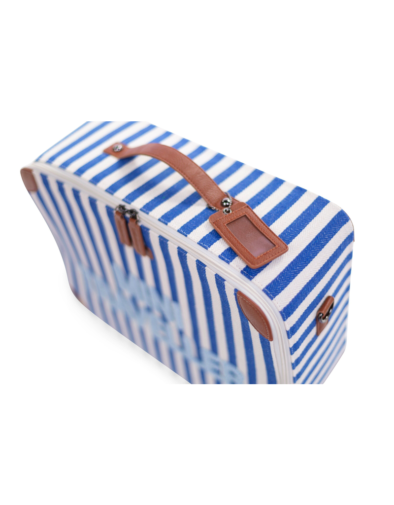 Childhome Childhome Mini Traveller Valise Rayures Blue