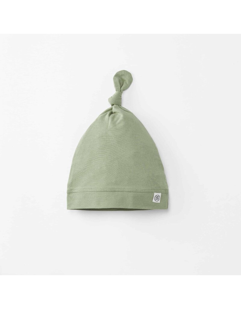 Cloby Cloby mutsje knot hat olive green 0-3m