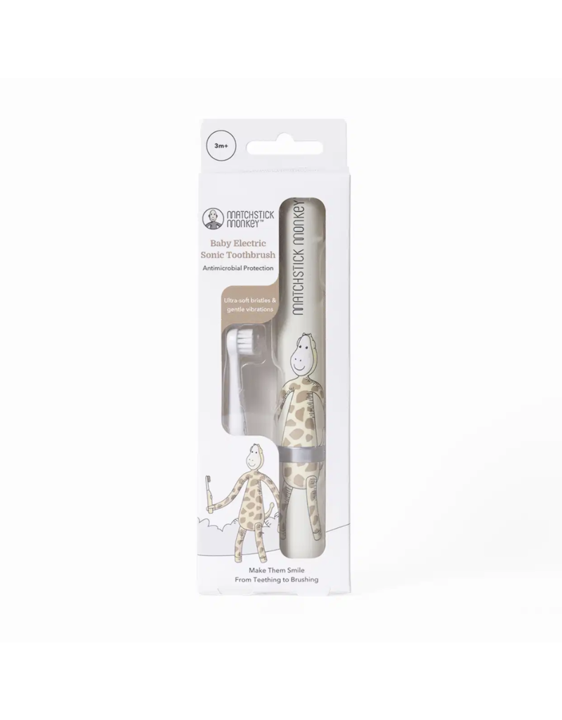 Matchstick Monkey Matchstick Monkey Baby Sonic Toothbrush Giraf Beige