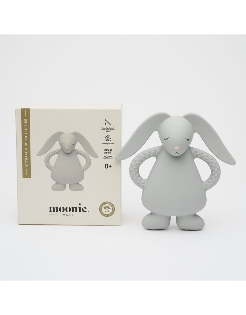 Moonie Moonie Teether Bunny Silver