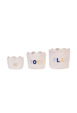 Childhome Childhome Mand bloem Ecru Toys 30x30x30cm