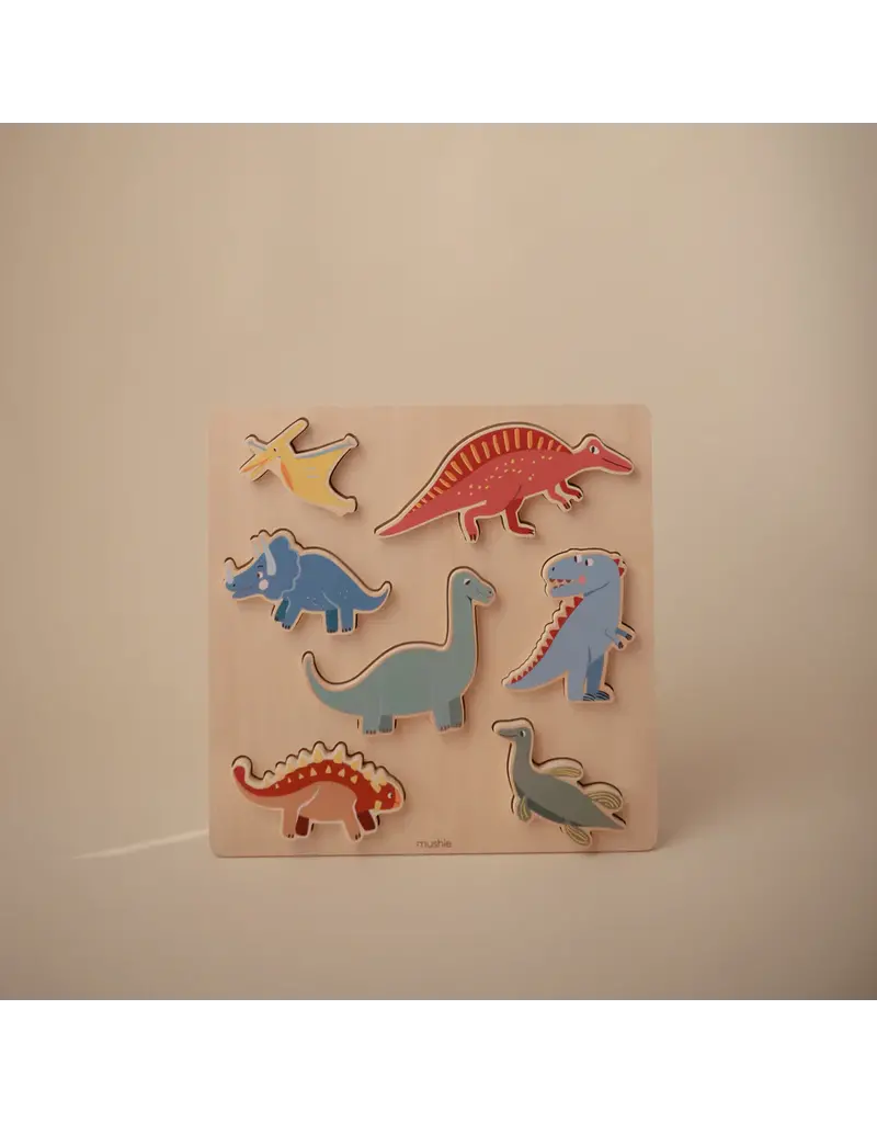 Mushie Mushie wooden puzzle  dinosaur