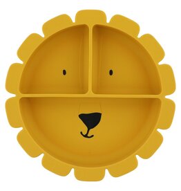 Trixie Trixie Siliconen bord met vakjes en zuignap  Mr. Lion