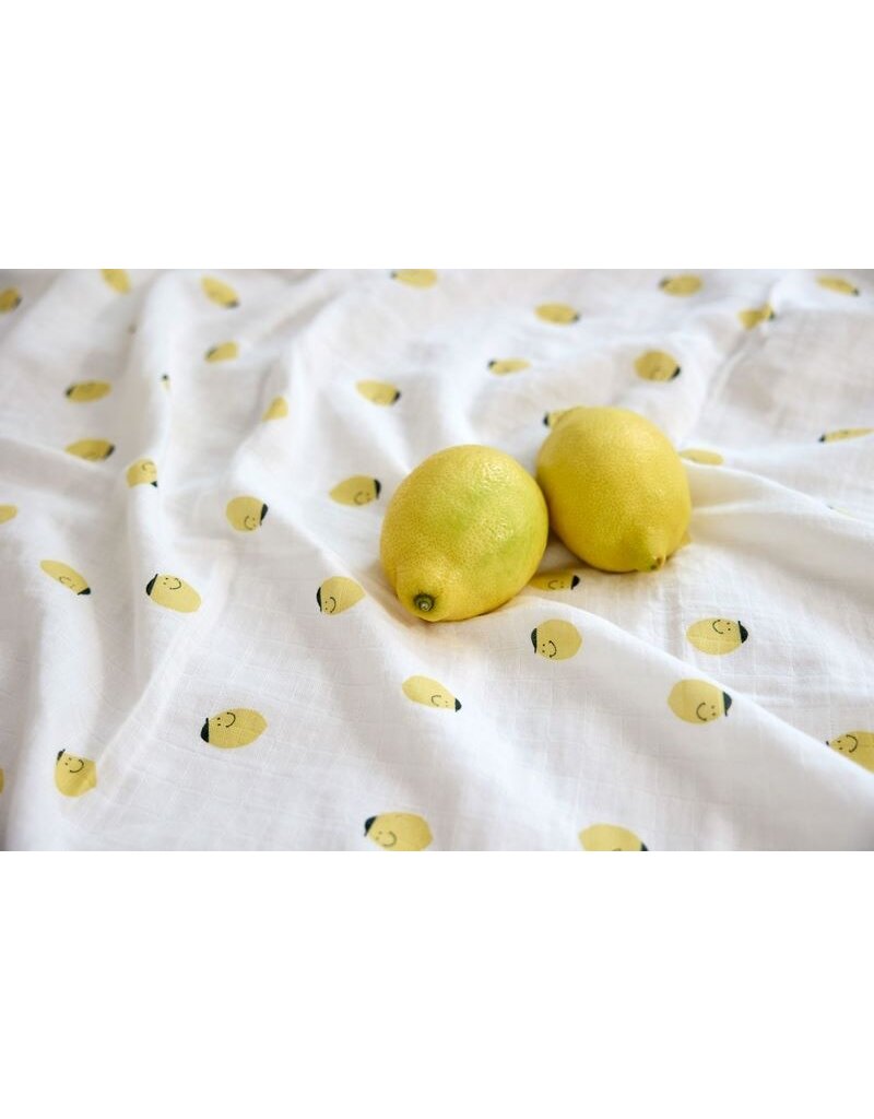 Lassig Lassig Heavenly soft Swaddle L Happy Fruits Lemon