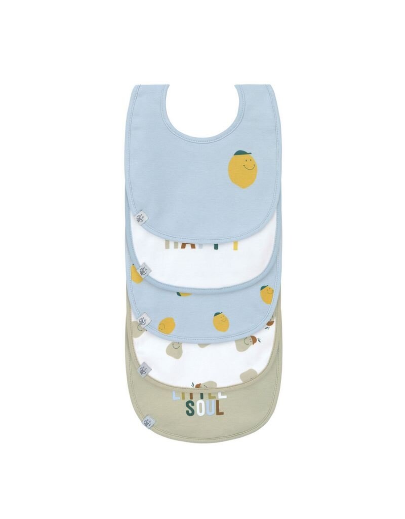 Lassig Lassig Value Pack Bib 5 pcs Happy Fruits Lemon
