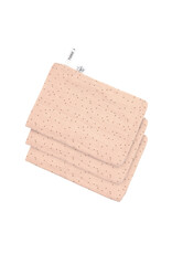 Lassig Lassig Muslin Wash Glove dots peach rose 3 pcs