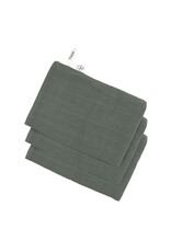 Lassig Lassig Muslin Wash Glove petrol green 3 pcs