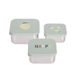 Lassig Lassig Snackbox Happy  Fruits Lemon 3 st