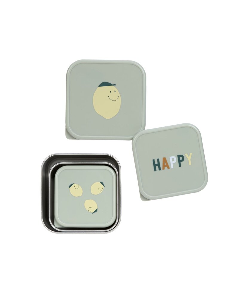 Lassig Lassig Snackbox Happy  Fruits Lemon 3 st