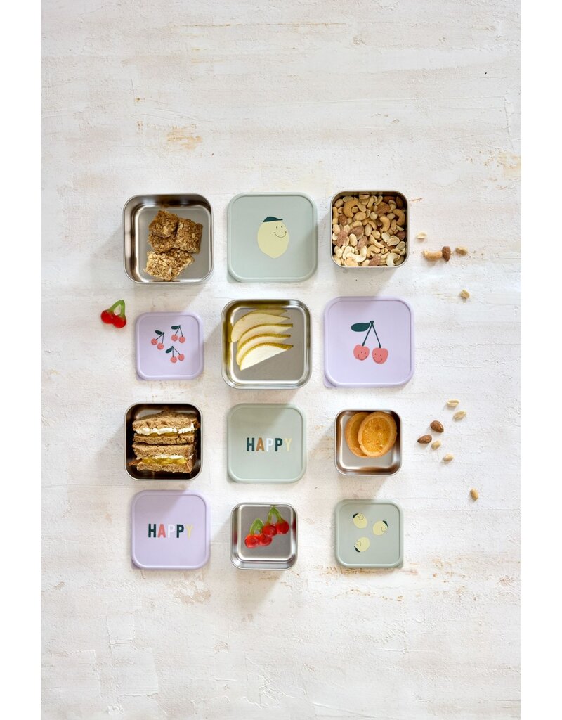 Lassig Lassig Snackbox Happy  Fruits Lemon 3 st