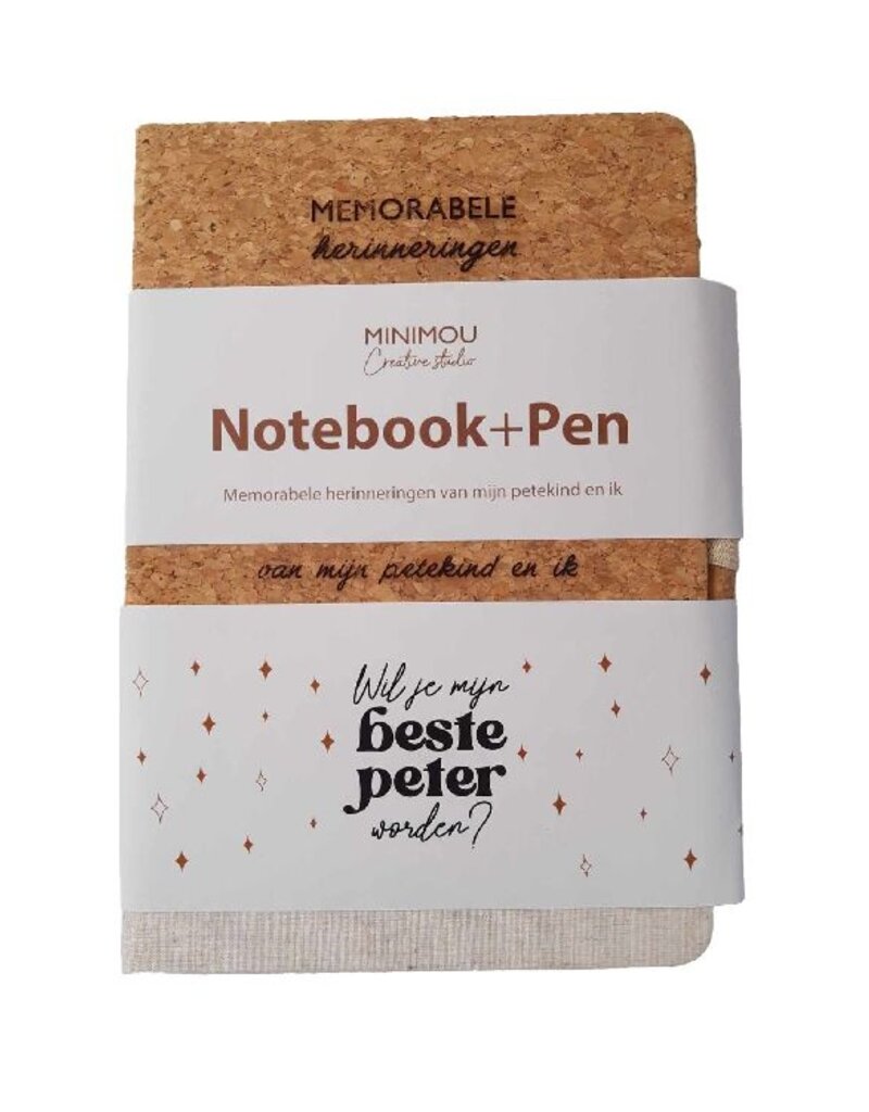 Minimou Minimou notebook met pen - wil je mijn peter worden?