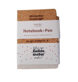 Minimou Minimou notebook met pen - wil je mijn meter worden?