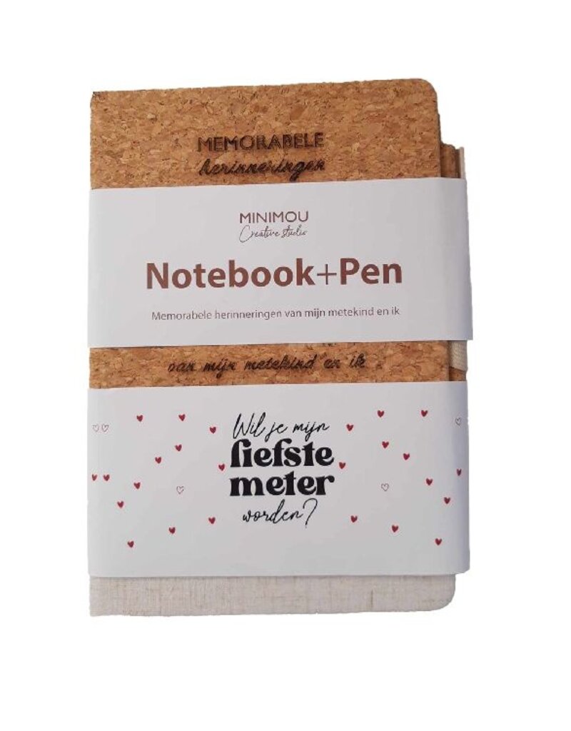Minimou Minimou notebook met pen - wil je mijn meter worden?