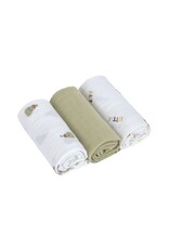Lassig Lassig Swaddle & Burp Blanket M Happy  Fruits Pear