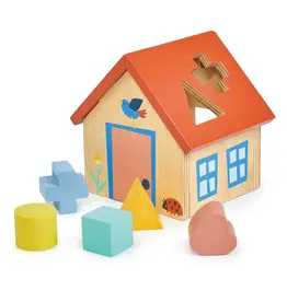 Mentari Mentari Shape Sorter House wood