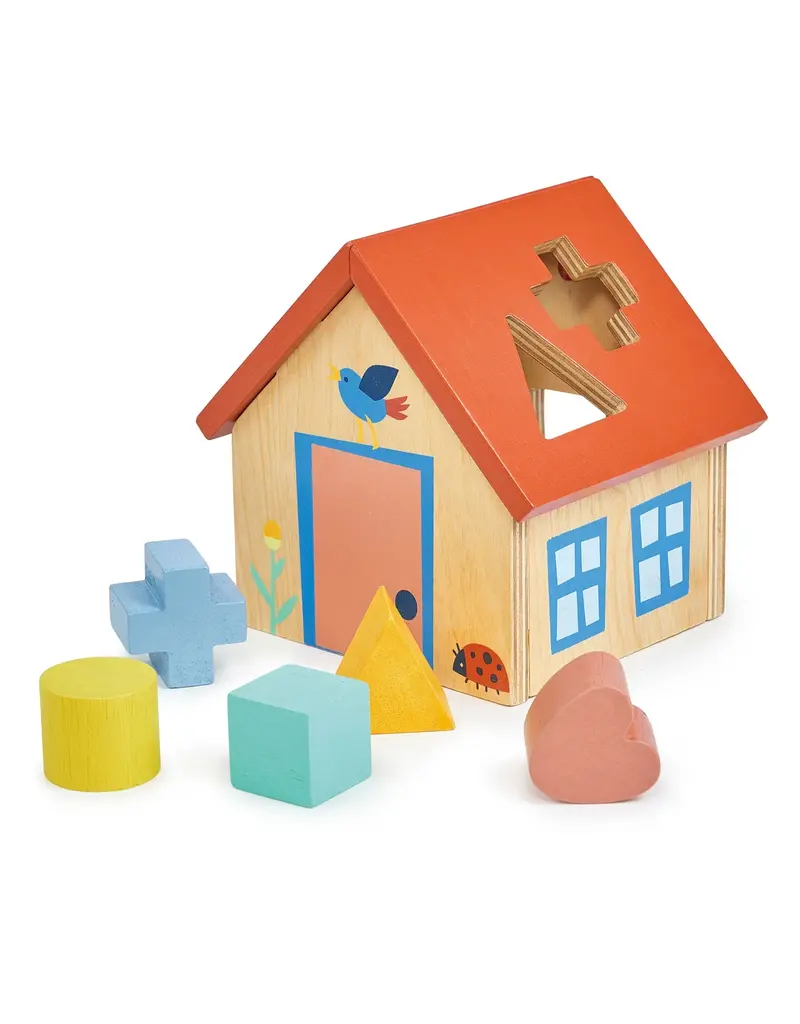 Mentari Mentari Shape Sorter House wood